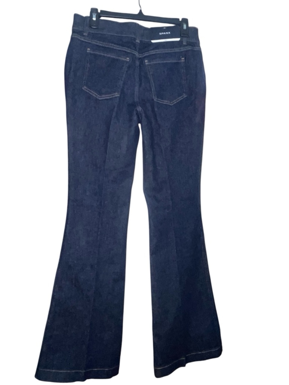 NWT- Spanx flare denim, color raw indigo jeans. Size medium - Picture 5 of 12